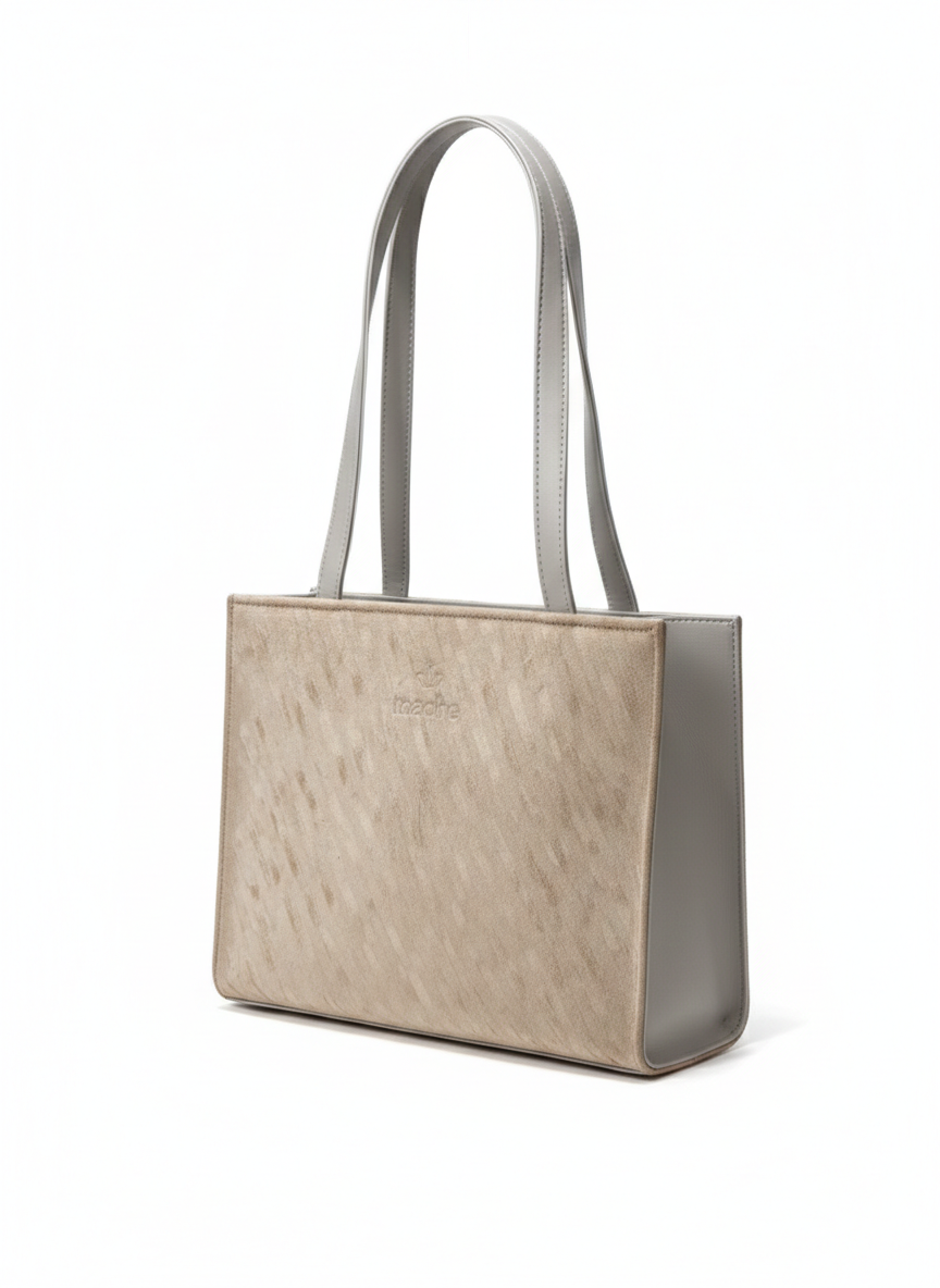 Suede Canvas Medium Tote Bag