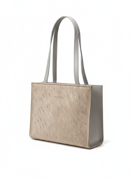Suede Canvas Medium Tote Bag