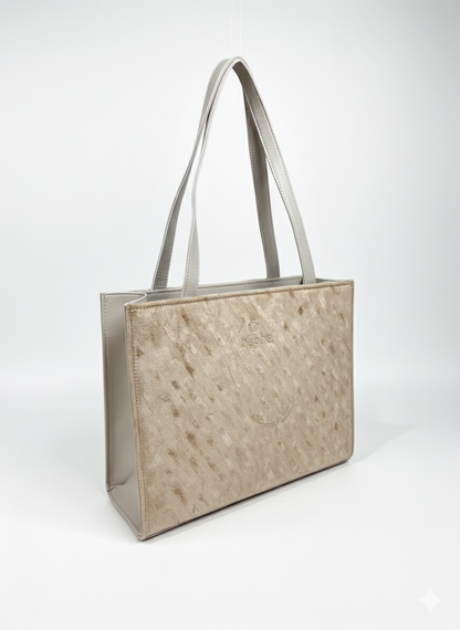 Suede Canvas Medium Tote Bag