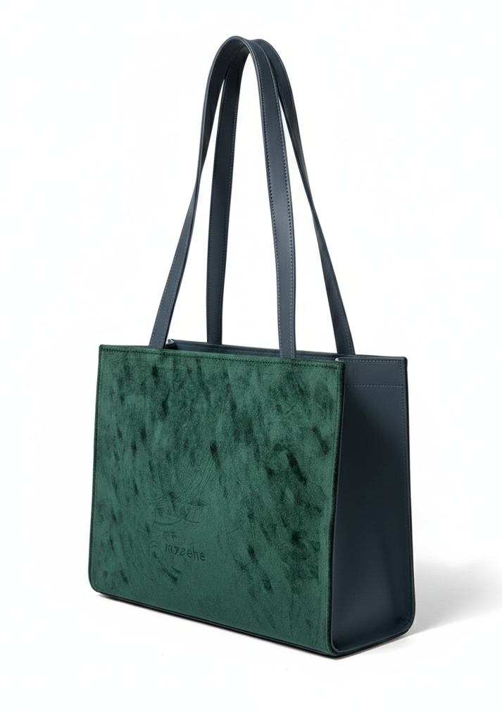 Suede Canvas Medium Tote Bag