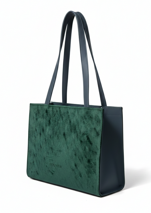 Suede Canvas Medium Tote Bag
