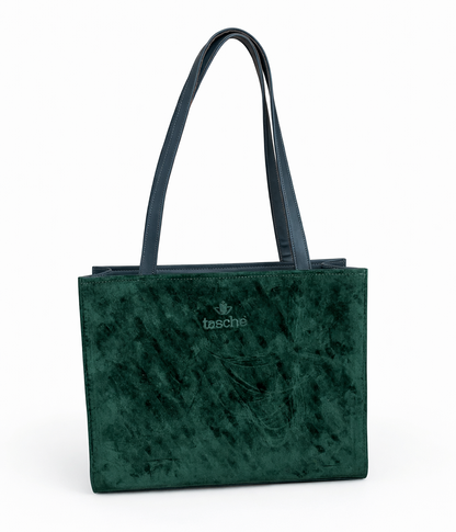 Suede Canvas Medium Tote Bag