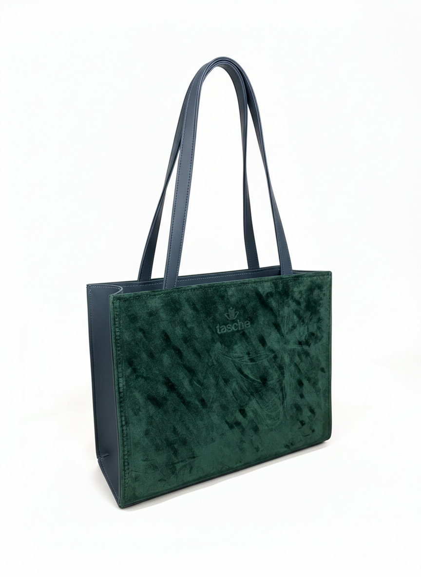Suede Canvas Medium Tote Bag