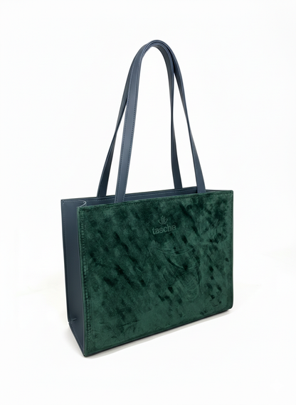 Suede Canvas Medium Tote Bag